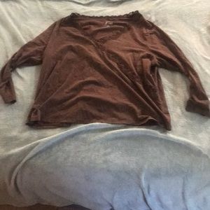 Brown long sleeve tee